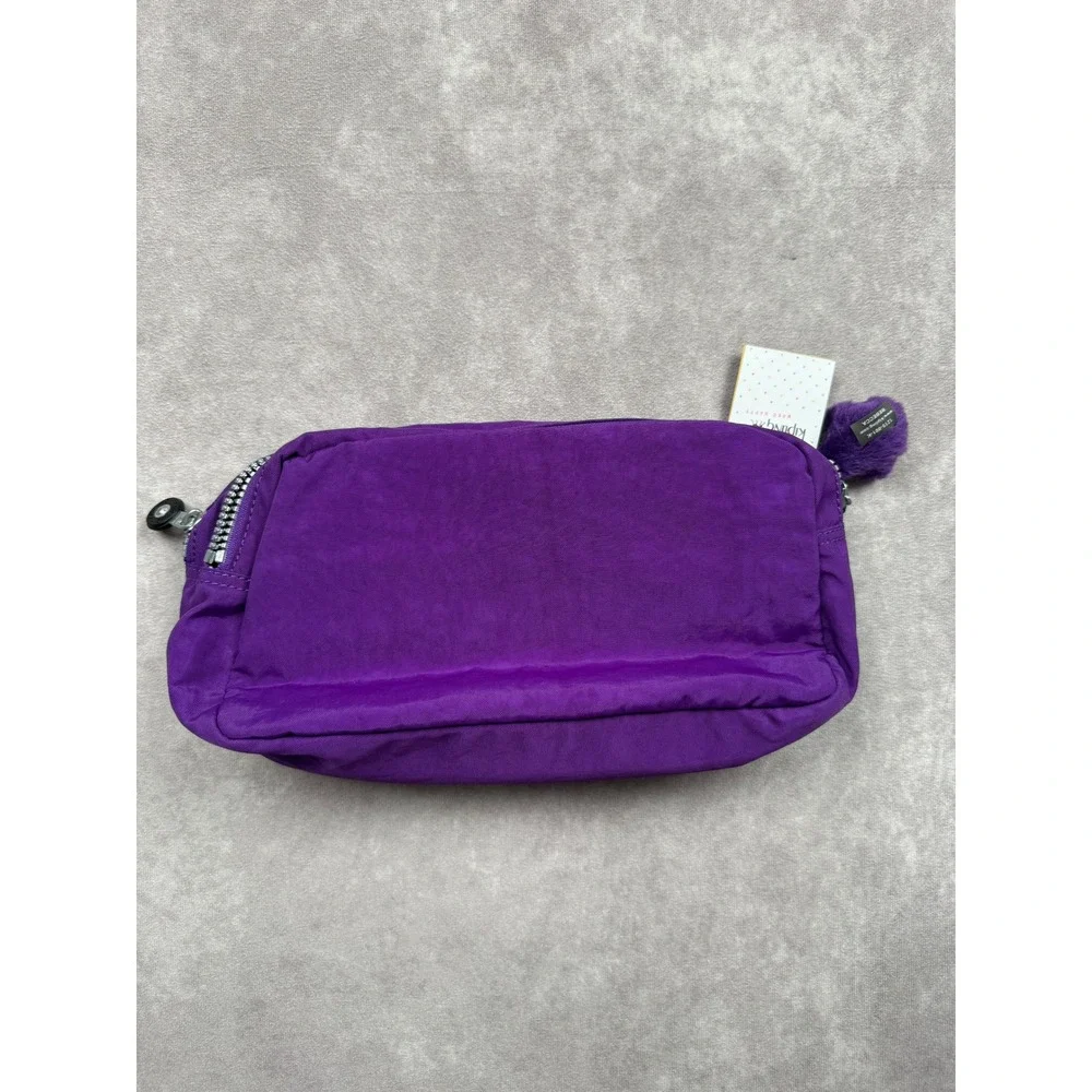 Kipling Walan L Large Toiletry Bag Tile Purple Nylon Cosmetic Pouch AC7685-486
